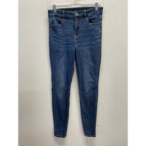 American Eagle Hi Rise Next Level Stretch Size 4 Women's Blue Jeans Skinny